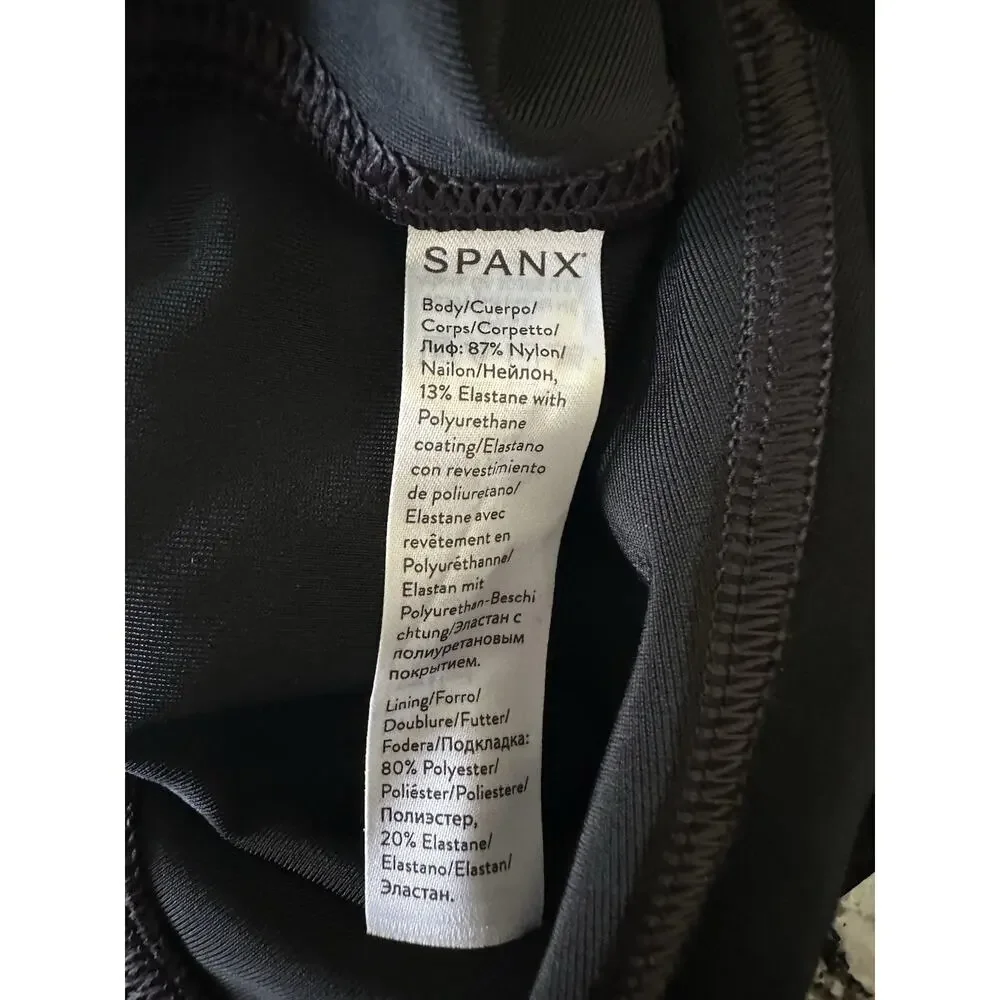 Spanx Faux Leather Leggings Womens Size M Black High Rise Shaping Edgy NEW - Picture 10 of 11